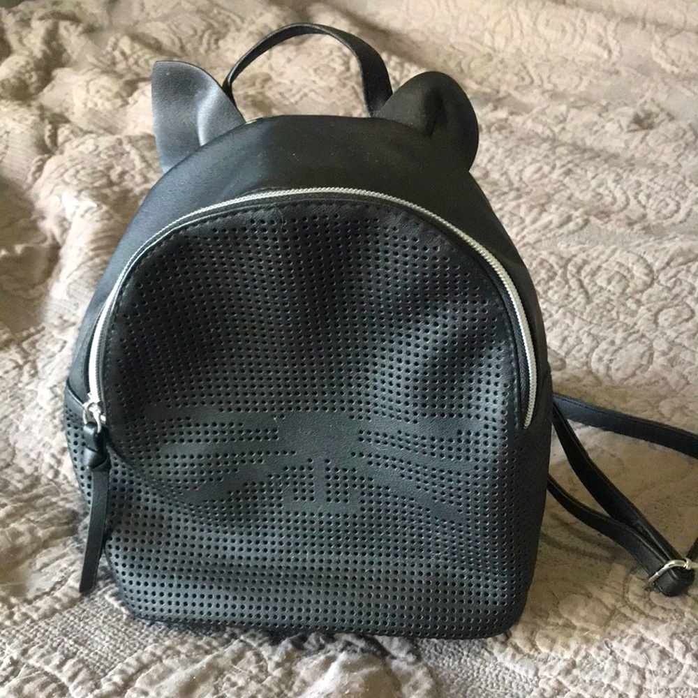 Black Cat Mini Backpack